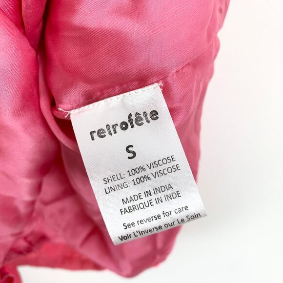 NWT Retrofête Jill Cowl Neck Sequin Mini Slip Dress Ultra Pink Size Small - Picture 7 of 8